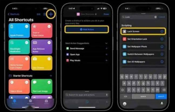 张家界苹果14锁屏维修店分享iPhone14升级iOS16.4后如何创建锁屏快捷方式 